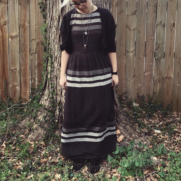 Ace & jig chalet sleeveless maxi custom in obsidian double gauze small - Picture 3 of 5